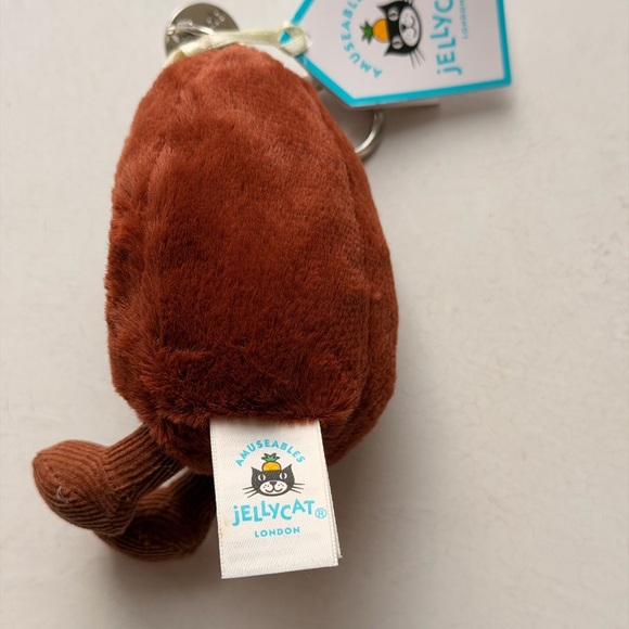 Jellycat Plush Coffee Bean Bag Charm in Brown - Picture 3 of 3